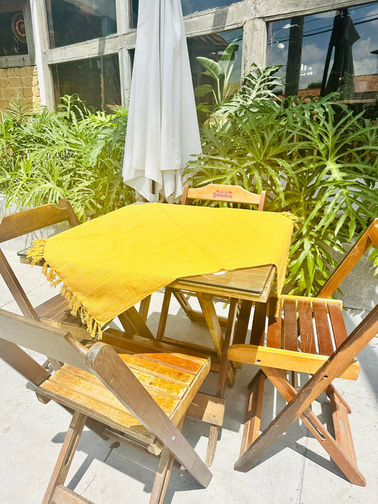 Toalha de Mesa Quadrada Ocre 0,85x0,85m