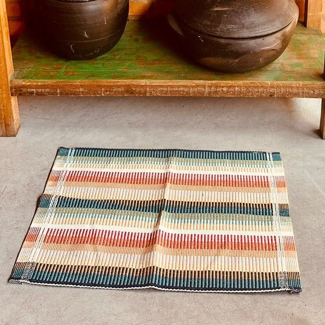 Tapete 46X67cm Listrado Colorido