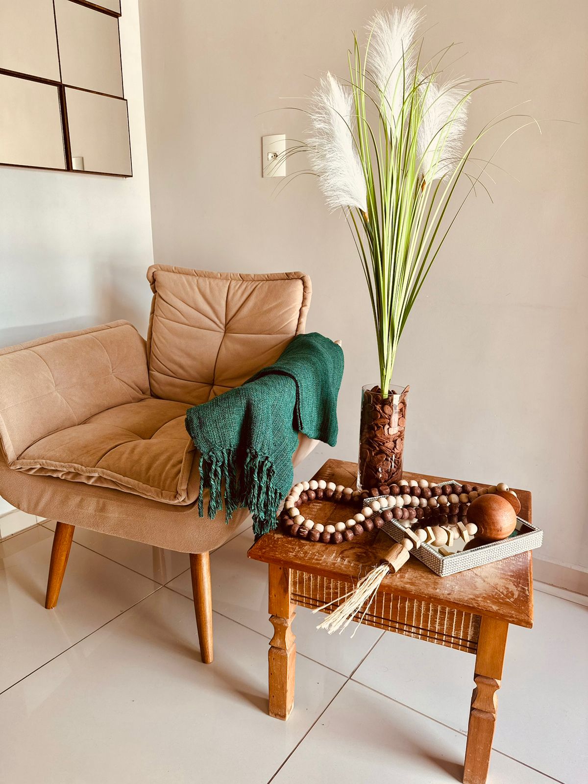 Manta para Sofá Básica Gigante Casal Verde Mesclada 1,80x2,20m