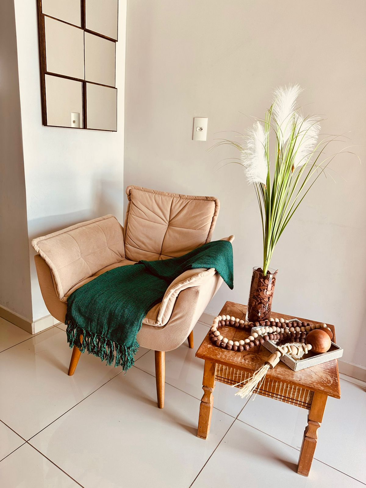 Manta para Sofá Básica Gigante Casal Verde Mesclada 1,80x2,20m