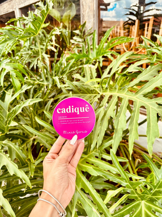 Descanso Para Copo / Porta Copo Dicionário Mineiro Adesivado "Cadiquê"