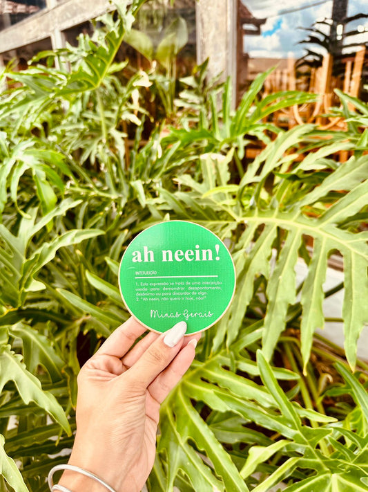 Descanso Para Copo / Porta Copo Dicionário Mineiro Adesivado "Ah neein!"