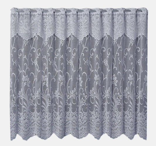 Cortina para Cozinha em Renda Branca 1,20x2,00m