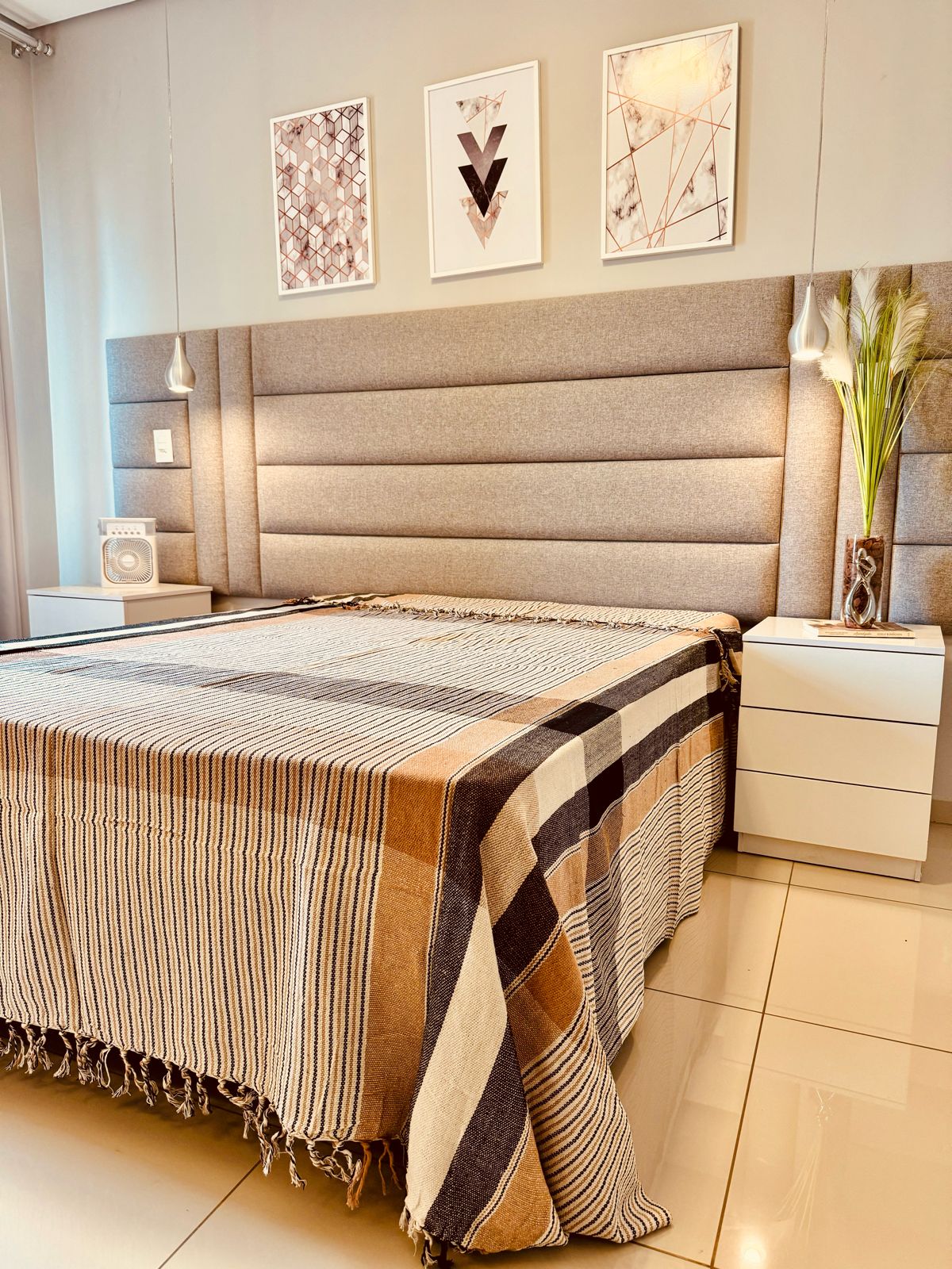 Colcha para Cama Casal 2,20x2,50m Artesanal Listrada