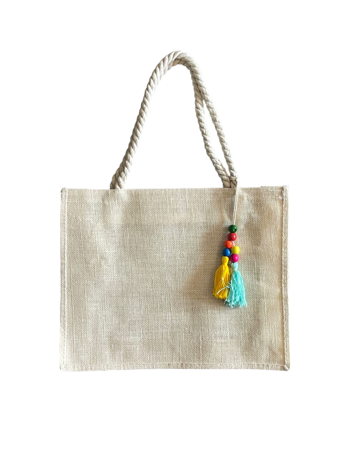 Bolsa de Praia Juta Cru com Chaveiro