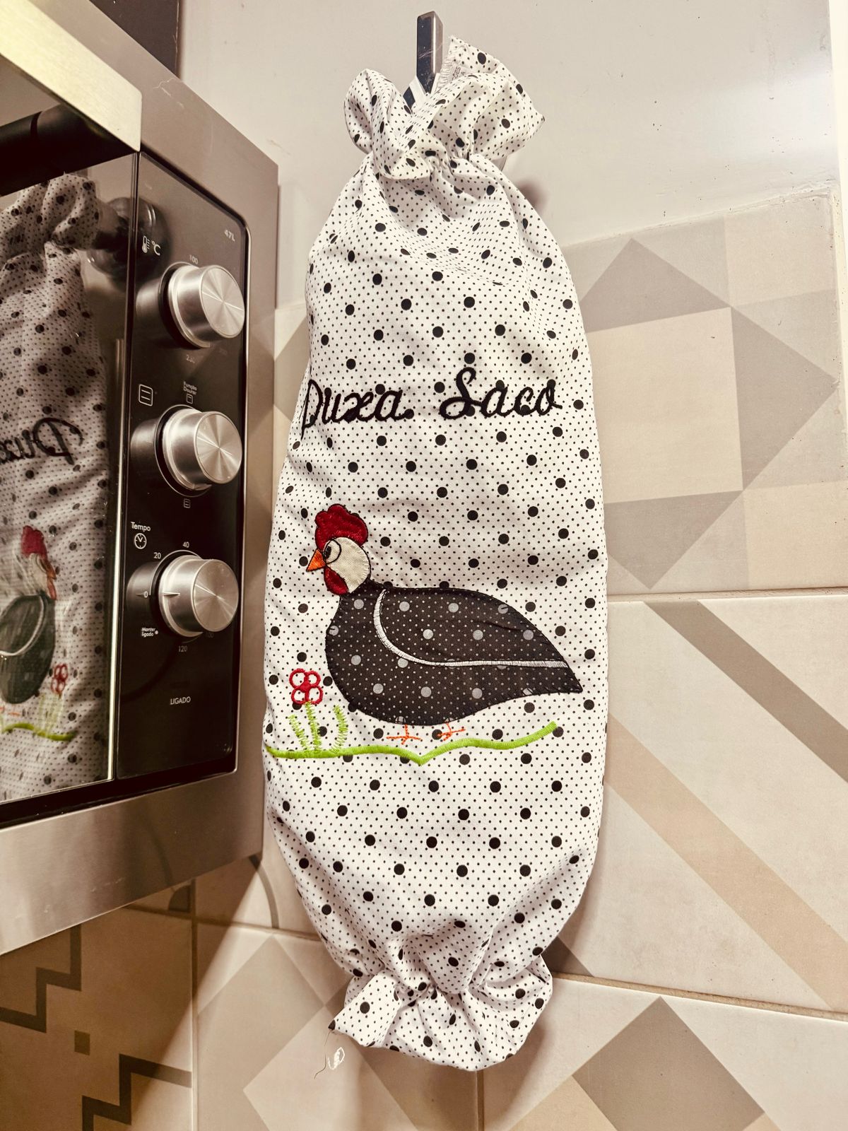 Puxa Saco Oxford Galinha Branco