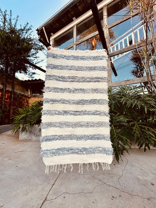 Tapete Felpudo Listrado Cinza 2,0x1,0m