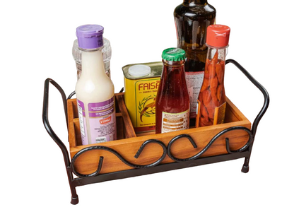 Kit Porta Talheres + Porta Temperos em Estilo Arabesco