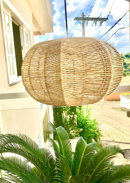 Luminária Pendente Abóbora Palha