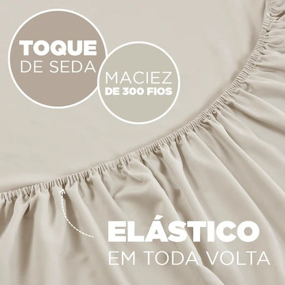 Jogo de Cama Jolitex Lençol Queen 3 Peças Fendi