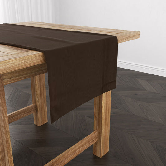 Caminho de Mesa Oxford Liso Marrom