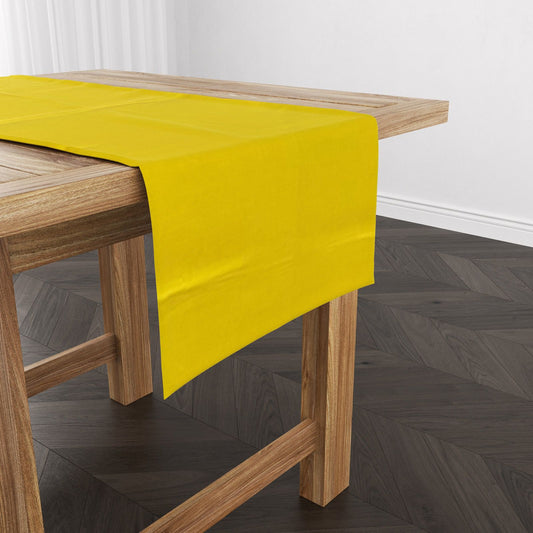 Caminho de Mesa Oxford Liso Amarelo