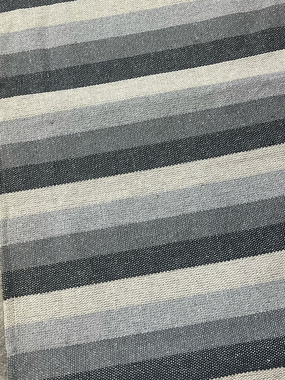 Caminho de Mesa Algodão Preto e Cinza sem Franja 1,5m