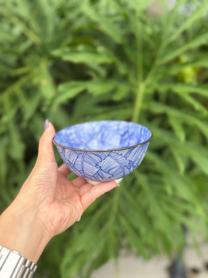 Bowl Decorativo em Cerâmica Azul G