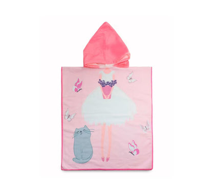 Poncho Kids com Capuz Infantil 115cm x 50cm Saída de Praia