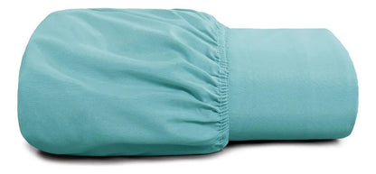 Lençol Avulso Com Elástico Micropercal Casal Azul