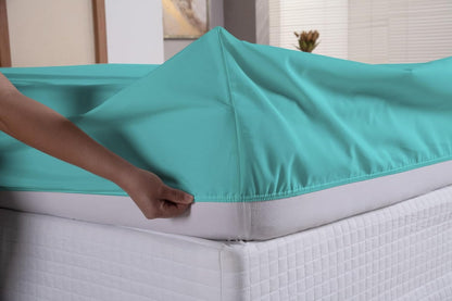 Lençol Avulso Com Elástico Micropercal Casal Azul