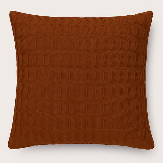 Capa de Almofada Decorativa Trico Diamantina Terracota 45x45cm