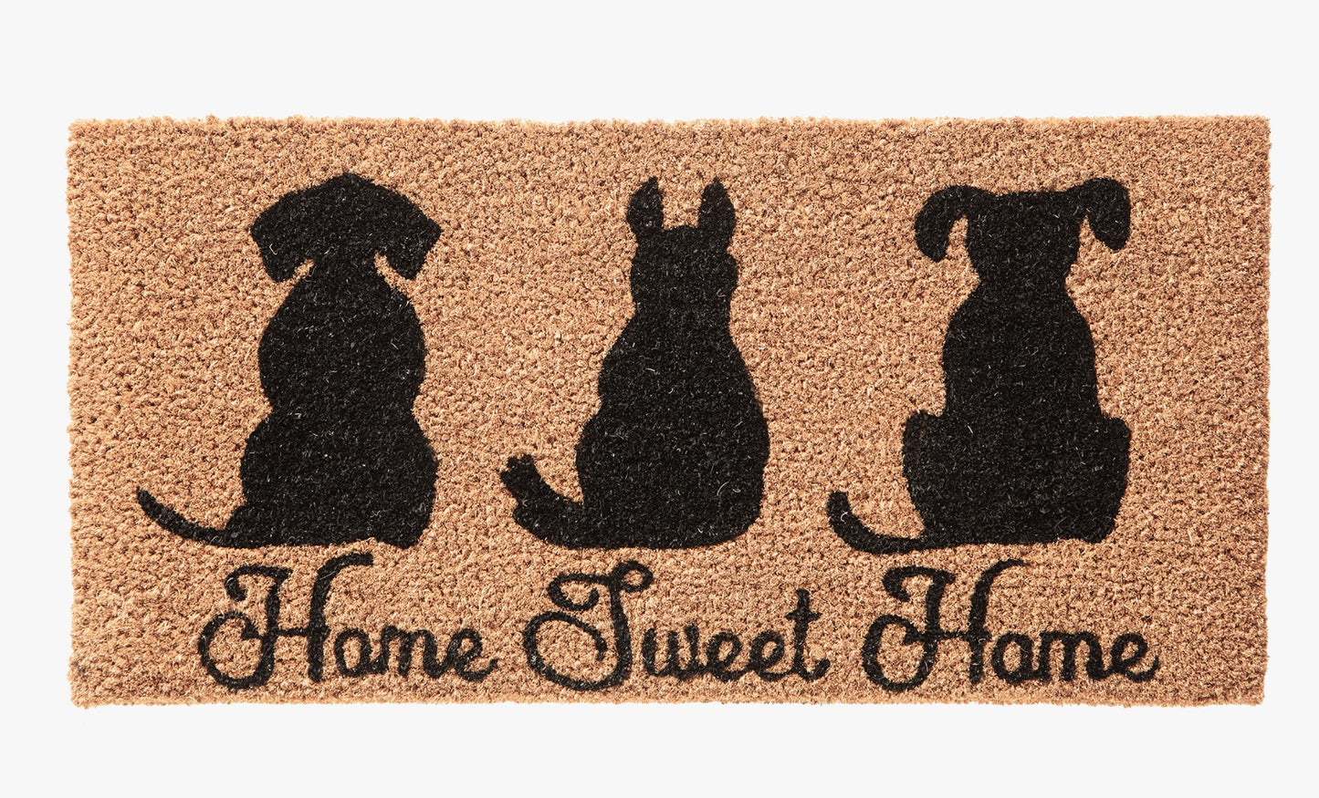 Tapete Bem Vindo Fibra de Coco Antiderrapante Home Sweet Home Cachorro