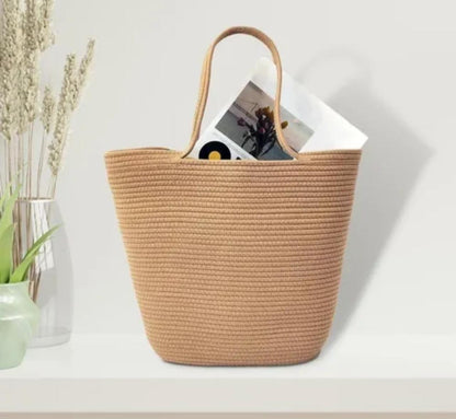 Bolsa Tote Balde de Praia Palha