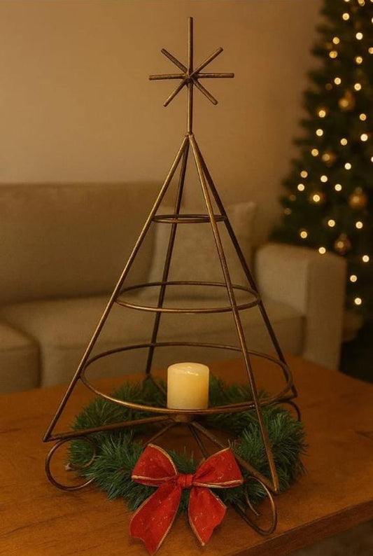Porta Velas Árvore de Natal Grande