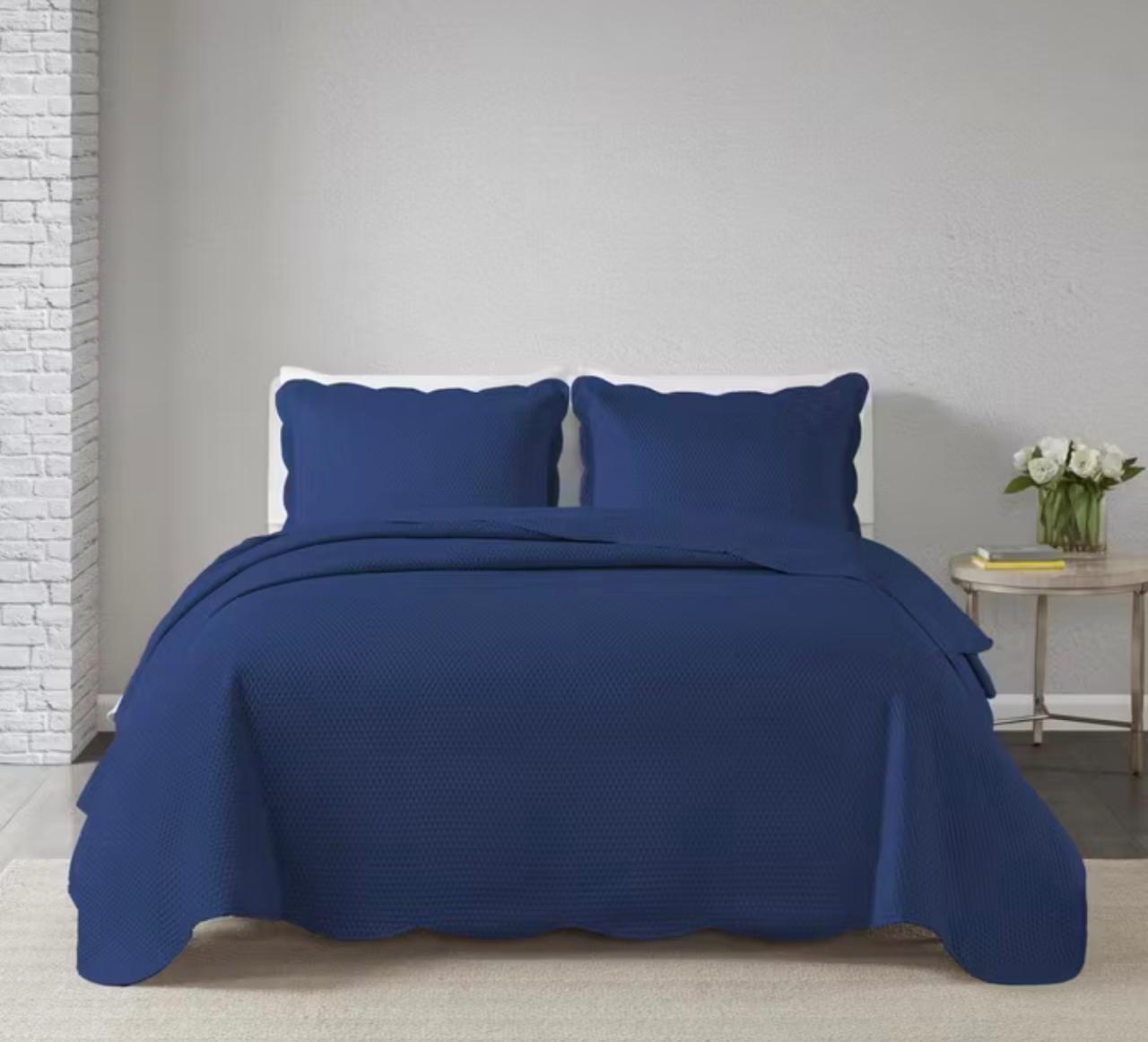 Jogo de Colcha Queen 2,40x2,60m Milão Marinho