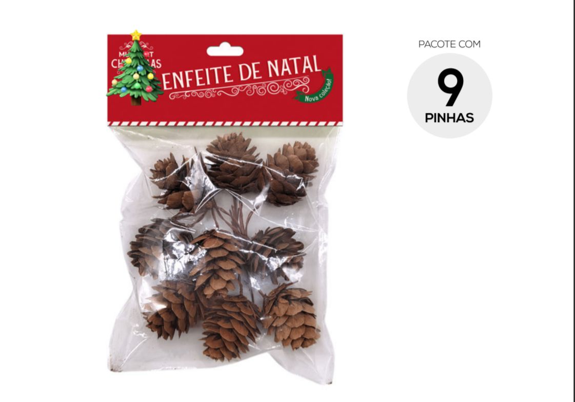 Enfeite Pinha para Árvore de Natal