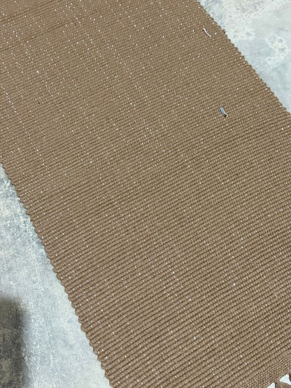 Caminho de Mesa Linha com Fio Lurex Bege 1,0m