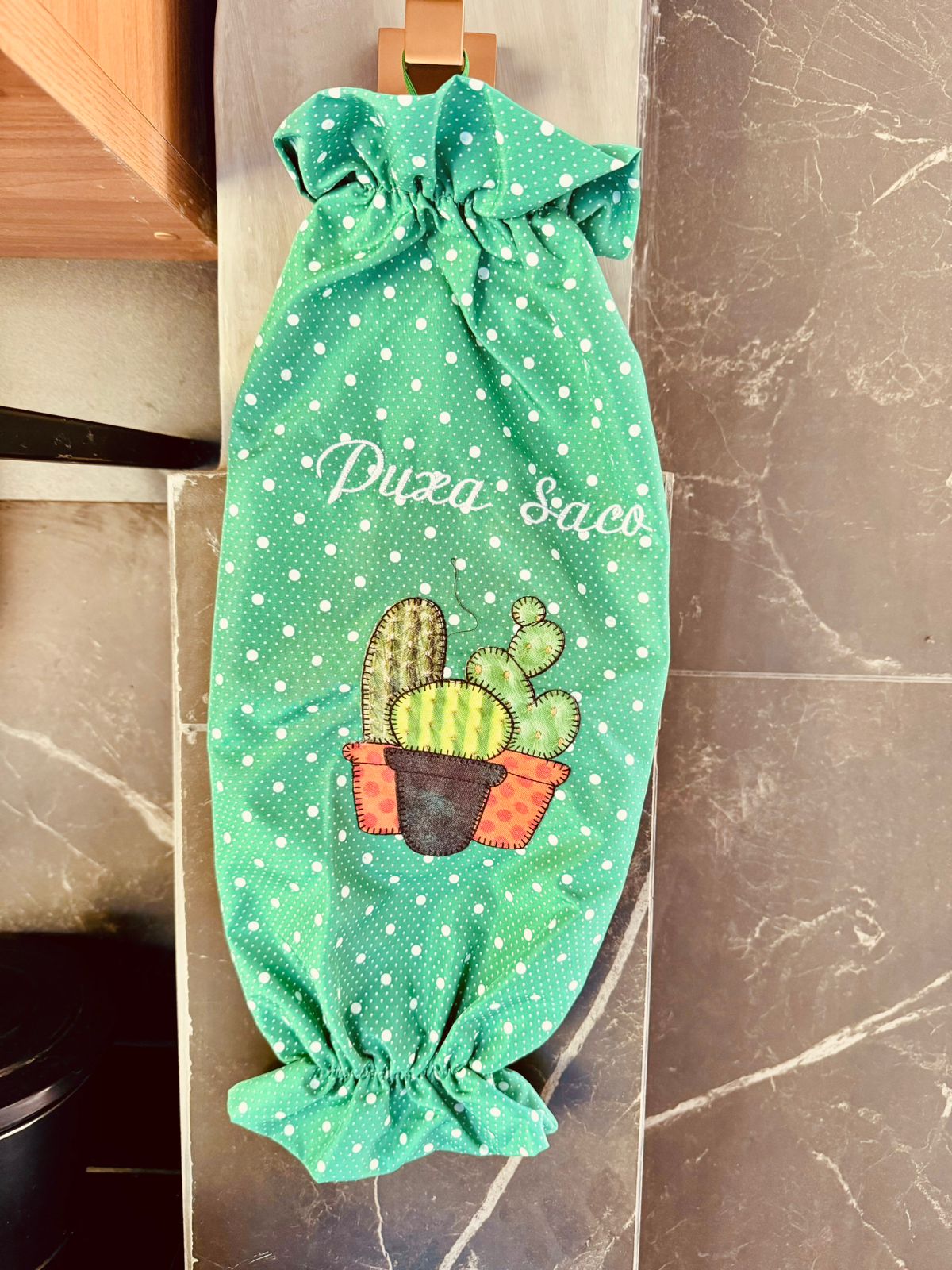 Puxa Saco Oxford Cacto Verde