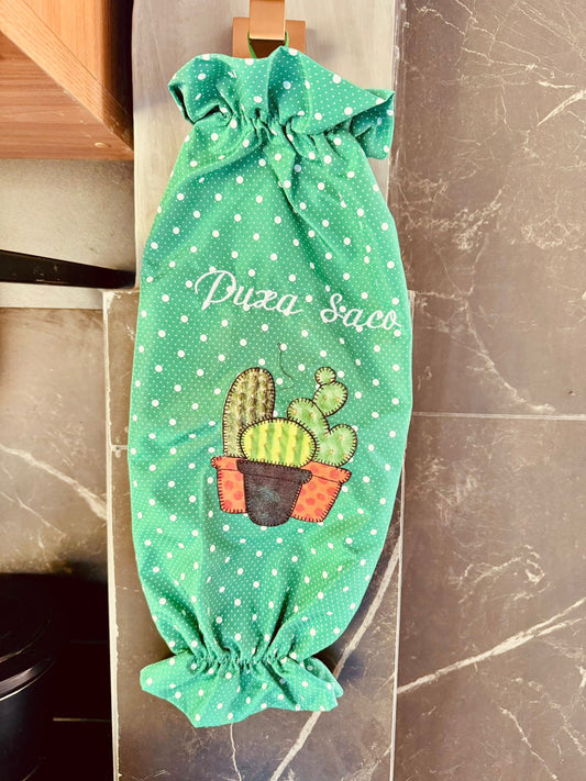 Puxa Saco Oxford Cacto Verde