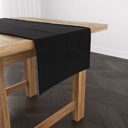 Caminho de Mesa Oxford Liso Preto