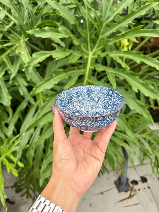 Bowl Decorativo em Cerâmica Azul P