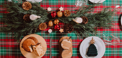 Toalha de Mesa 1,40x4,00m Xadrez Natal