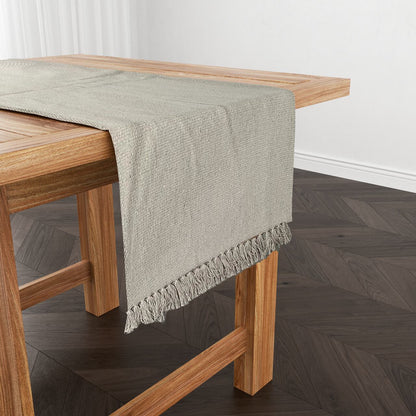 Caminho de Mesa Algodão Bege Liso 1,5m