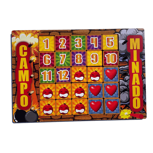 Campo Minado Jogo Brinquedo Educativo de Madeira