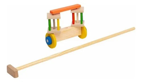 Brinquedo Gira Gira Cabo Empurra Carro