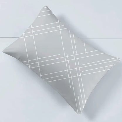 Jogo de Cama Jolitex Lençol Queen 3 Peças Cinza Riscado