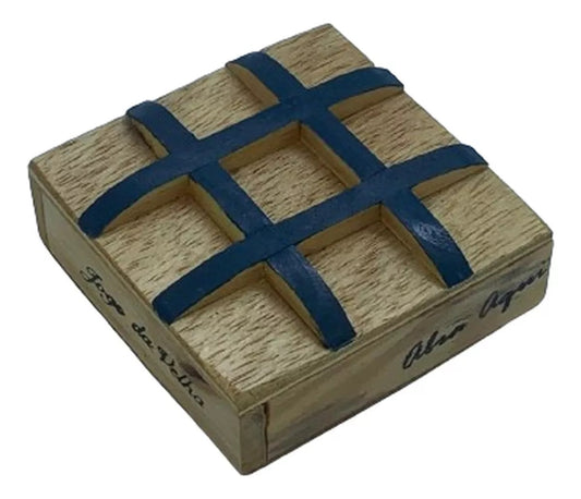 Brinquedo Mini Jogo da Velha de Madeira