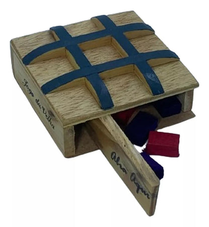 Brinquedo Mini Jogo da Velha de Madeira