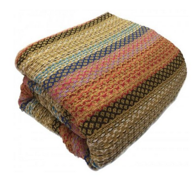 Kit Colcha Indiana + Porta Travesseiros King Mostarda