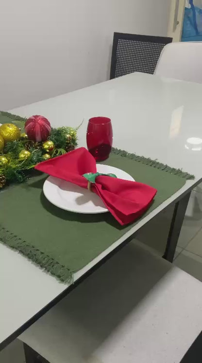 Par Jogo Americano Linha Verde Musgo