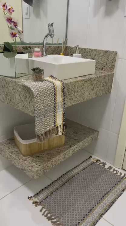 Kit 2 Peças de Lavabo Coroa Cinza