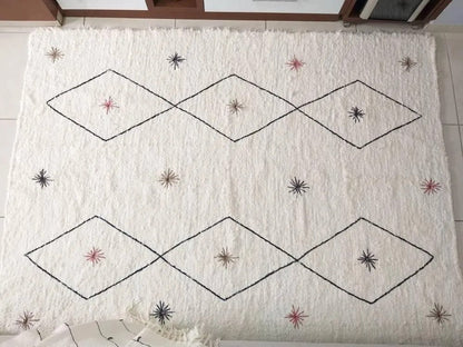 Tapete Algodão Bordado Losango 2,50x4,00m