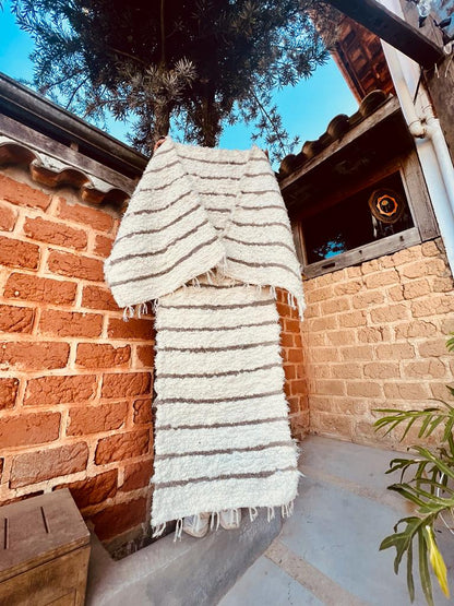 Jogo de Passadeira Felpudo Camurça Listra Fina G