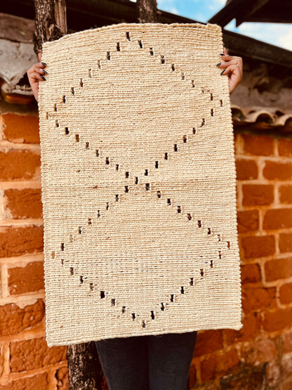 Capacho Sisal Cru Losango Duplo 0,5x0,8m