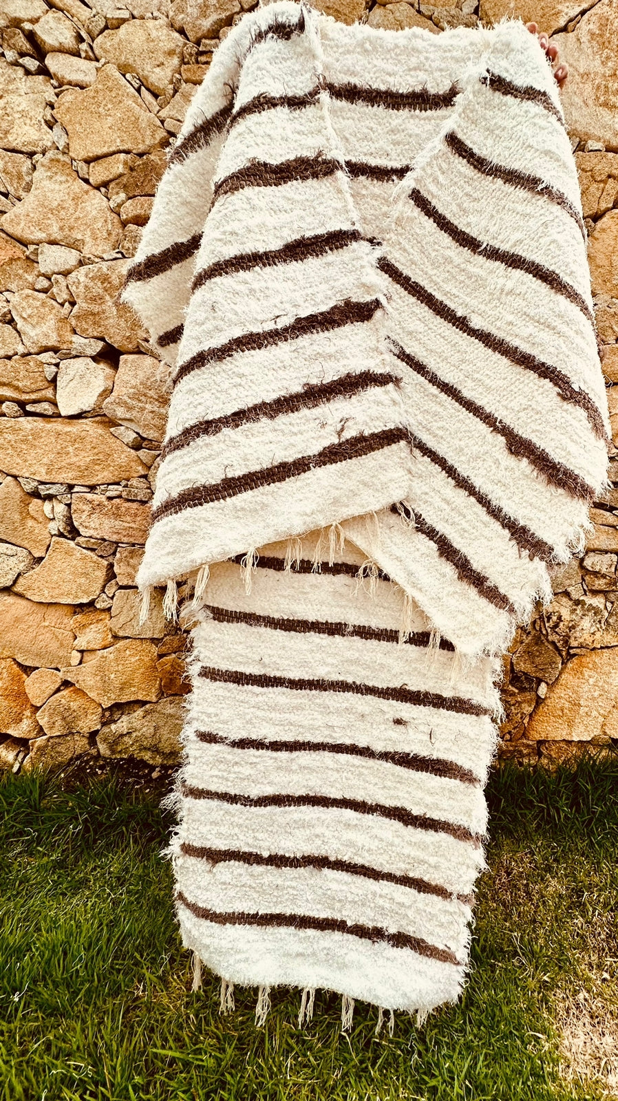 Jogo de Passadeira Felpudo Camurça Listra Fina G