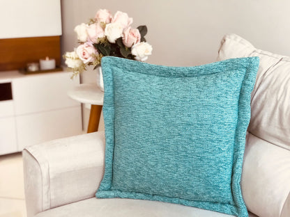 Capa de Almofada em Chenille com Aba Lateral Tifanny 45x45