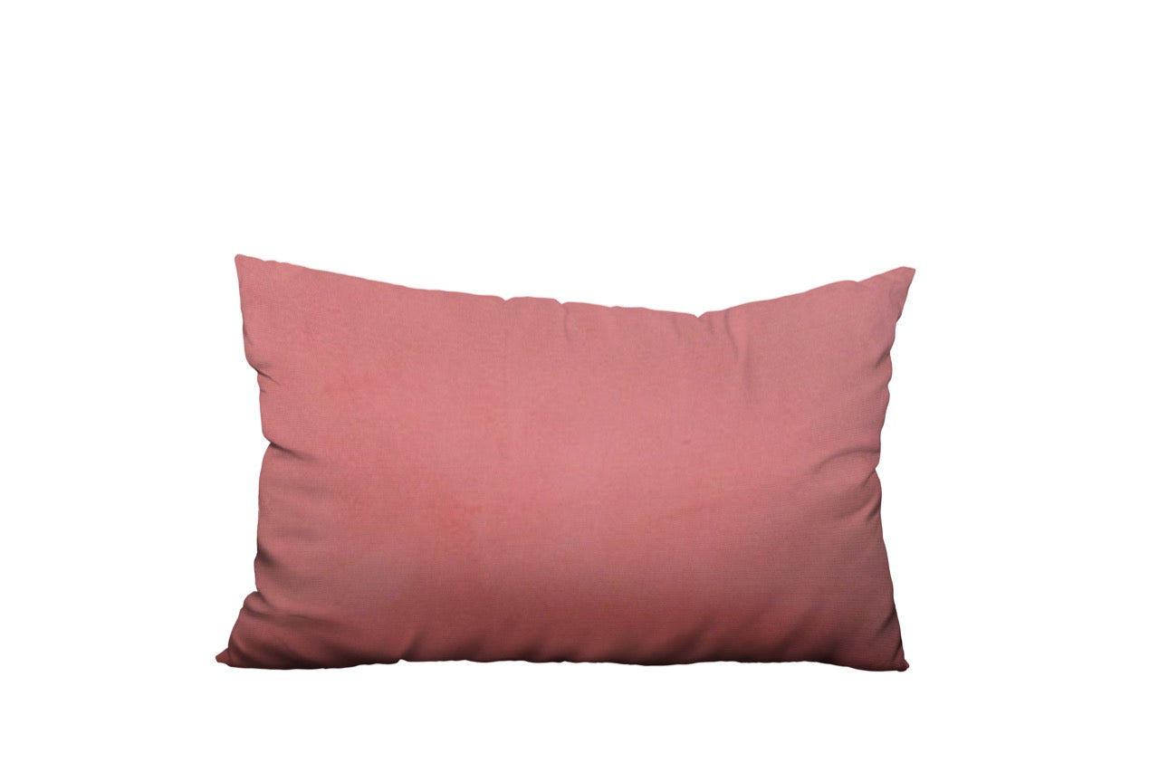 Capa Almofada Retangular Suede Lisa Rosa - 30x50