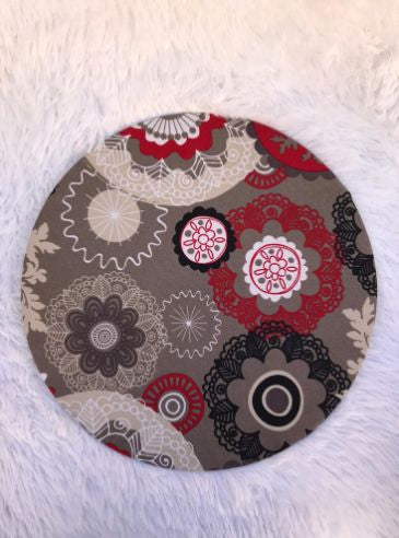 Capa De Sousplat Mandala Vermelho Belize Impermeável 38cm