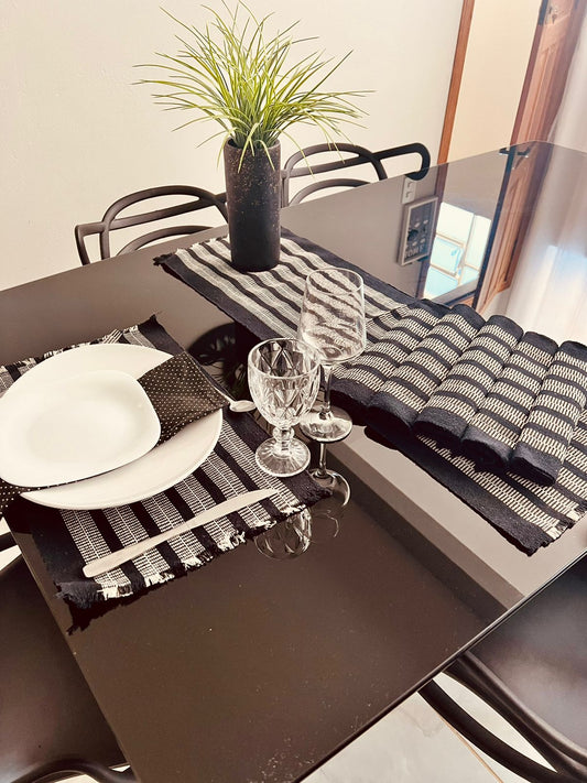 Jogo Americano Comum Preto 7 Peças